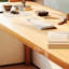 Bureau en bois massif en L Burlywood-924099456-924099457