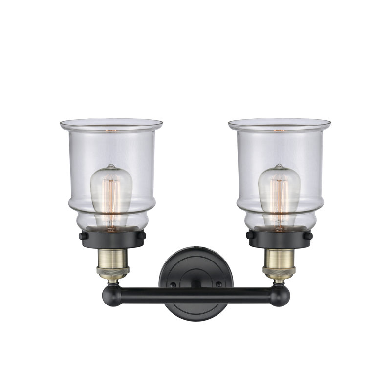 Cailen 2 - Light Dimmable Vanity Light, Clear, Black Antique Brass