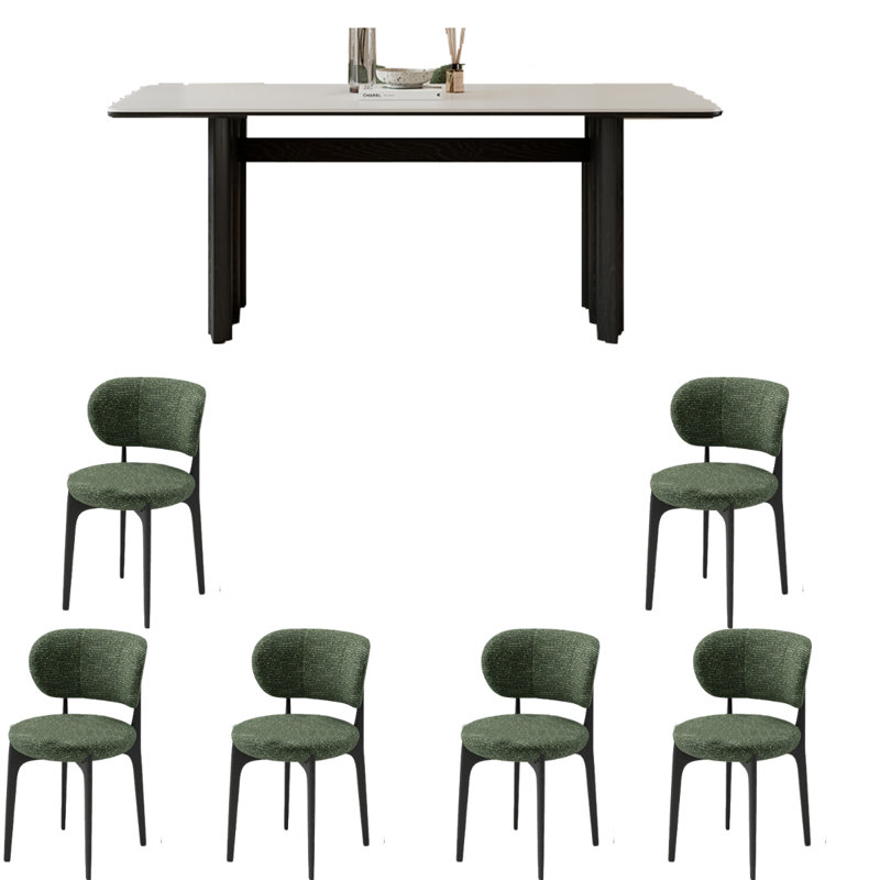 Modern minimalist dining table, 29.53"H x 78.74"L x 35.43"W