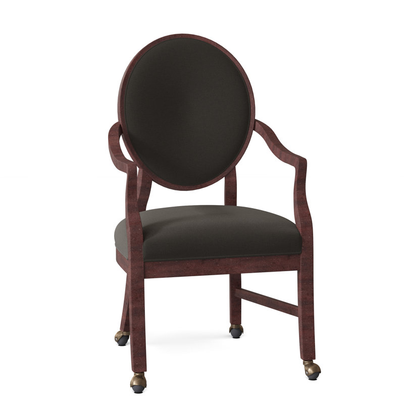 Upholstered King Louis Back Arm Chair, Montego Bay, Smoke (9508 63)