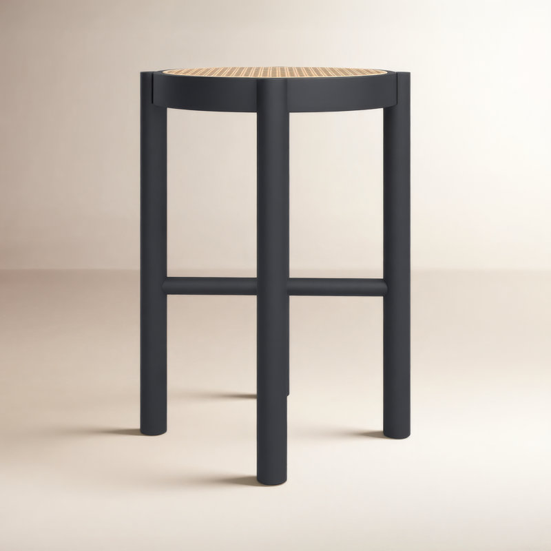 Table de bout en bois massif Simons, Noir