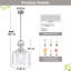Luminaire suspendu pour îlot de cuisine 1 lumière à intensité variable l 11,81 po Modern avec abat-jour en verre martelé Modern-882521933-882521928