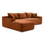 Canapé modulaire de 105 po, canapé modulaire Cloud avec assise profonde, canapé modulaire en L moderne avec méridienne, fauteuils rembourrés pour le salon, sans assemblage, (orange)-938009490