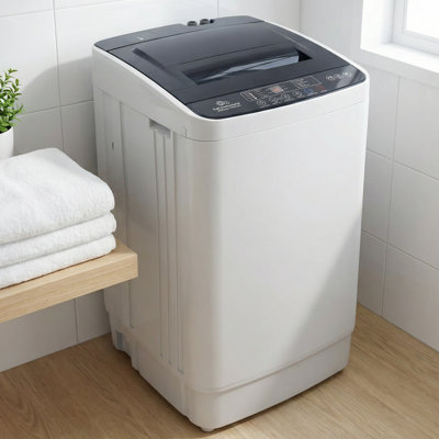 Portable Full-Size Washing Machine With Built-In Drain Pump - 2.8 Cu.Ft Capacity & 12 Custom Programs