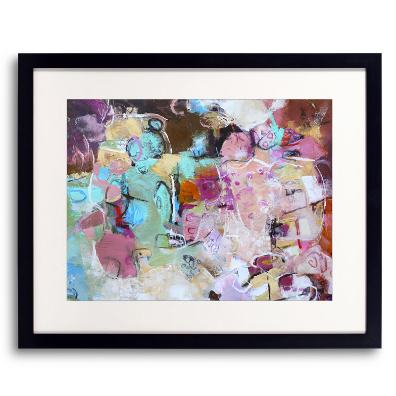 «Steppin 'Out» par Elizabeth Chapman - Peinture, H 17,25 po x l 21,25 po, Papier avec cadre noir