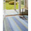 Fiesta Stripe French Blue/Green Handwoven Indoor/Outdoor Rug-22693363