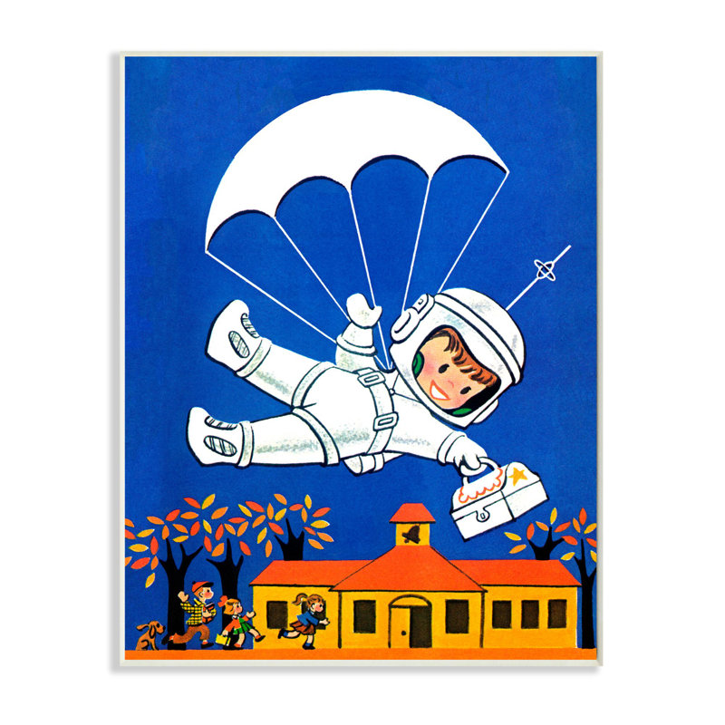 Caricature de Riey Space Landing, Plaque murale, H 19 po x l 13 po