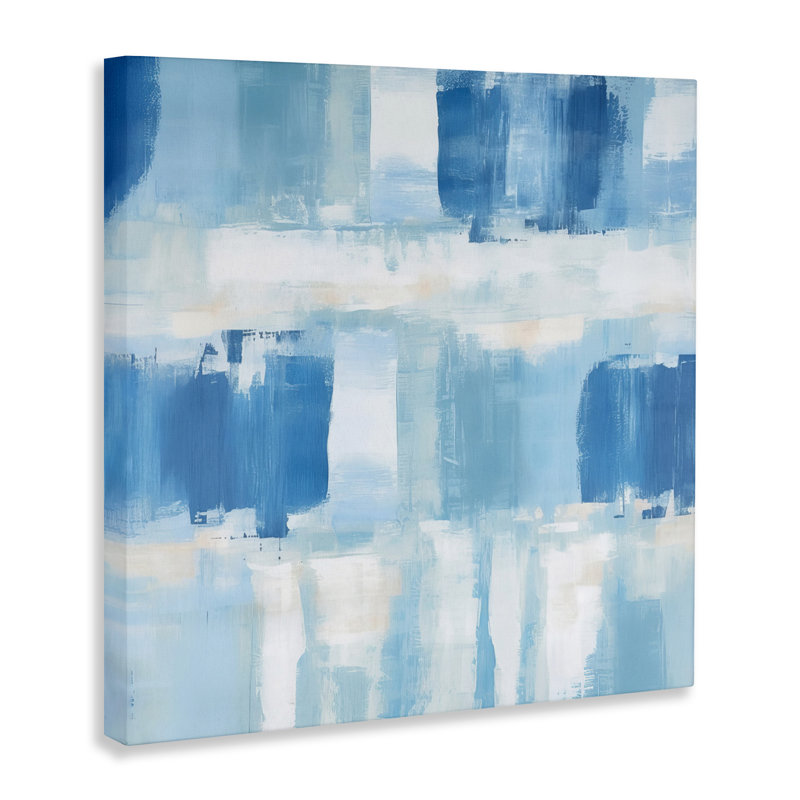 Toile visionnaire bleue et blanche, design par Irena Orlov, H 17 po x l 17 po