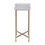 Paulina 9 in. W Square Marble and Iron End Table