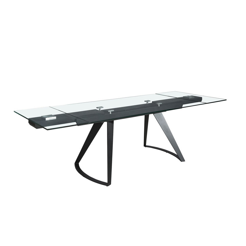 Extendable Glass Top Dining Table