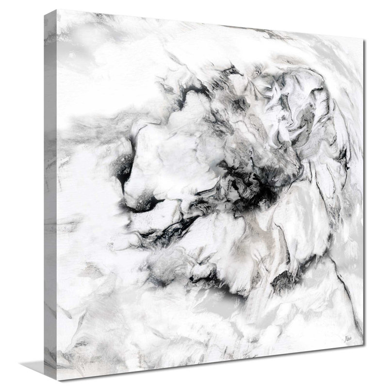 'Marble Flower II' Acrylic Painting Print, 18" H x 18" W x 1" D, Wrapped Canvas
