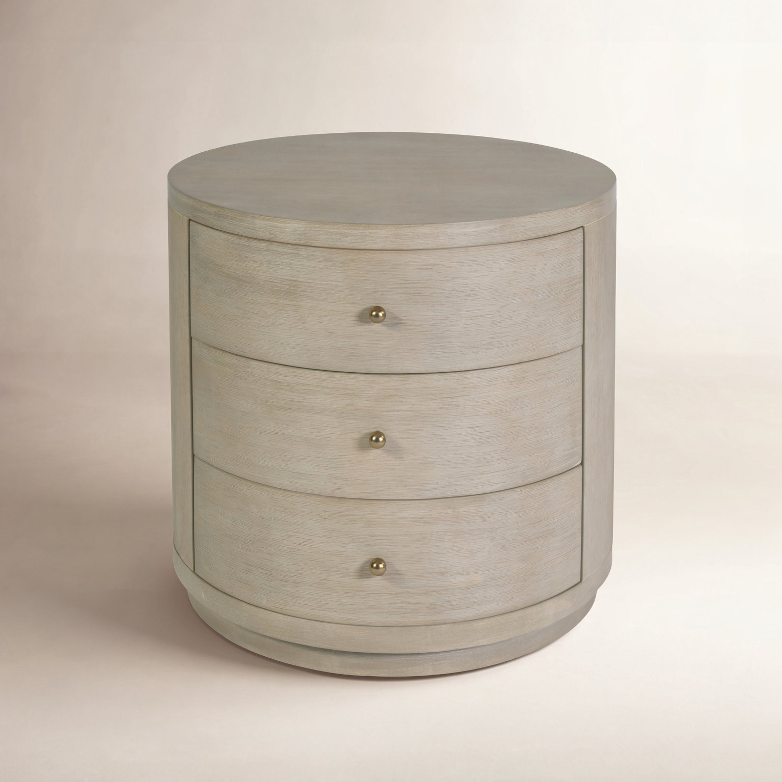 Celine 3-Drawer End Table, Antique Taupe