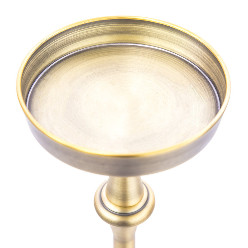 Table d'appoint Newridge Home Goods Martini au fini argent brossé, ensemble de deux, Laiton