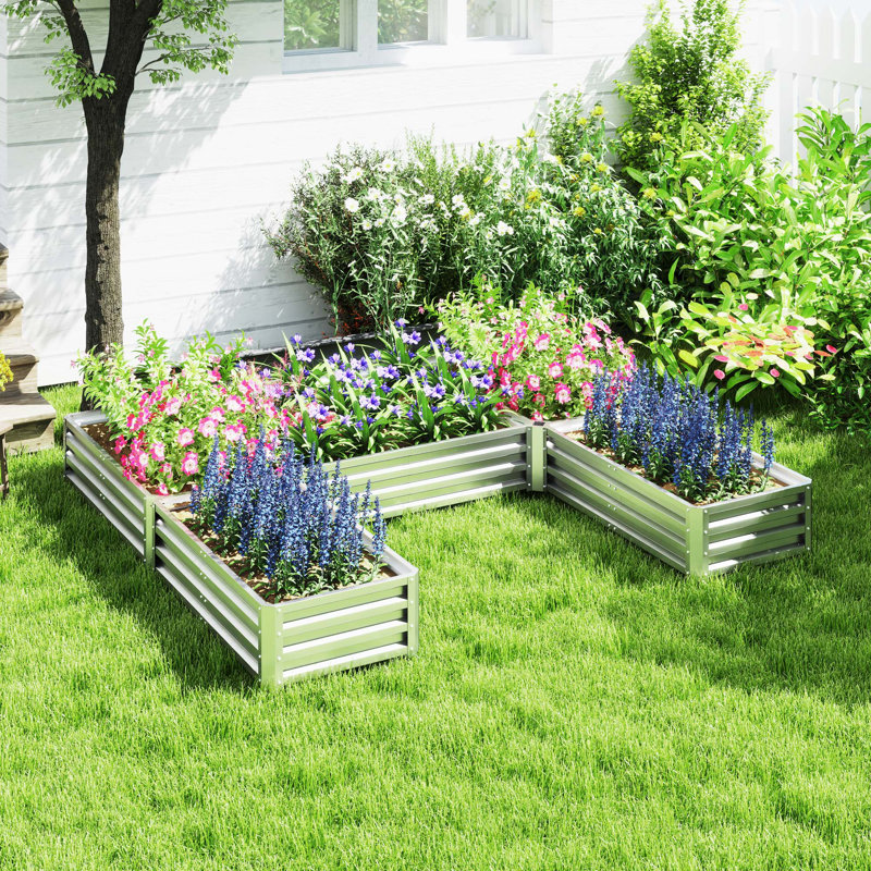 Ensemble de 5 jardinières surélevées en acier
