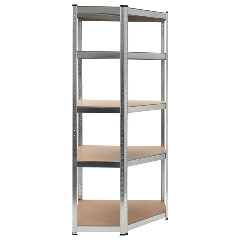 Shelf Storage Bookshelf Shelving Unit 5-Layer Steel and Engineered Wood, 70.87" H x 35.43" W x 35.43" D
