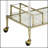 Cirro Antique Mirror & Wire Brass Finish Serving Cart, Elegant and Durable for Drinks and Decor Display