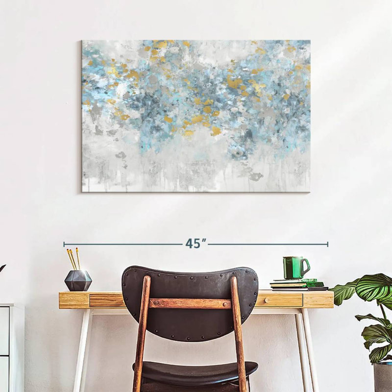 Avery Charmed Aqua, 26" H x 39" W