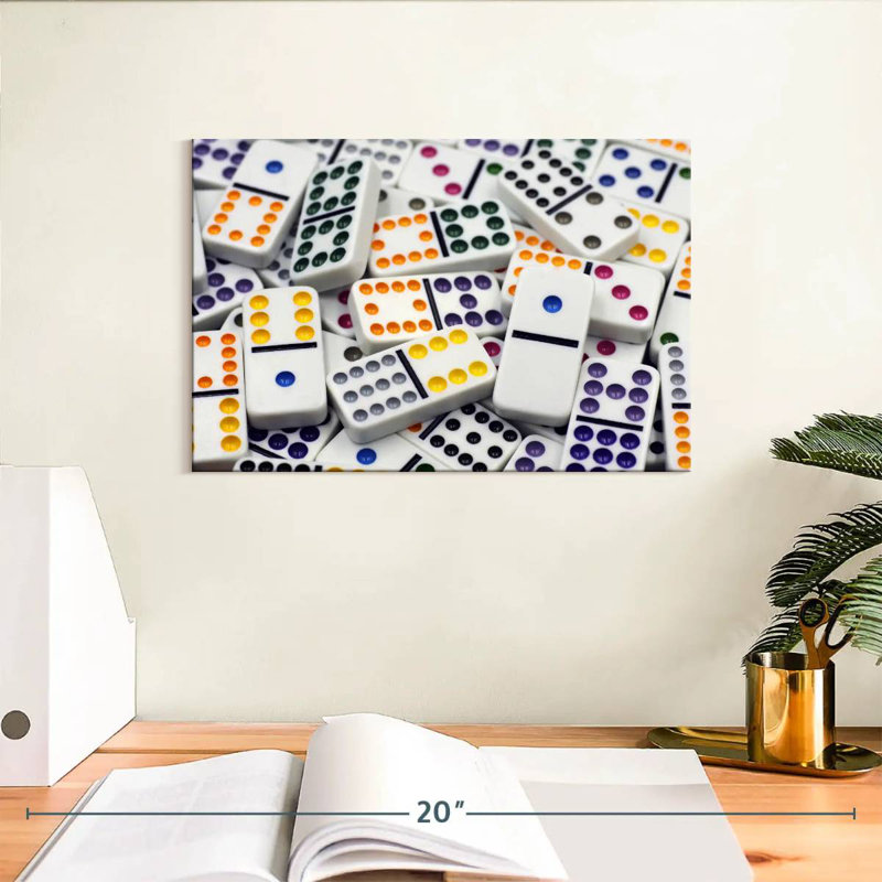 Vibrant Dominoes, 8" H x 12" W
