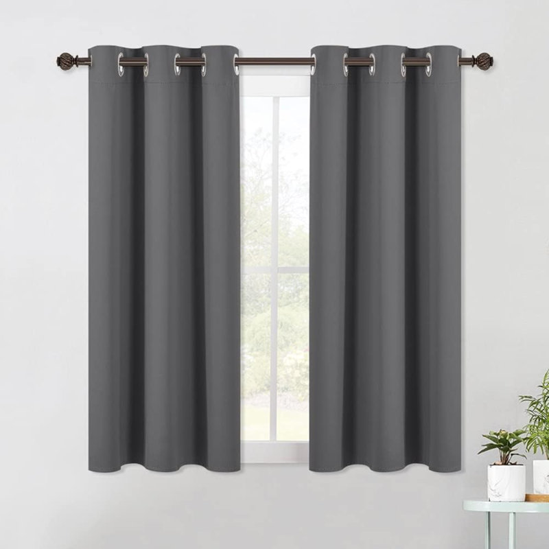 Blackout Curtain Pair, 42" W x 54" L, Gray