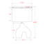 Lampe de table standard en céramique blanche à abat-jour ivoire Rayna, H 24,98 po x l 16,23 po x P 10,83 po