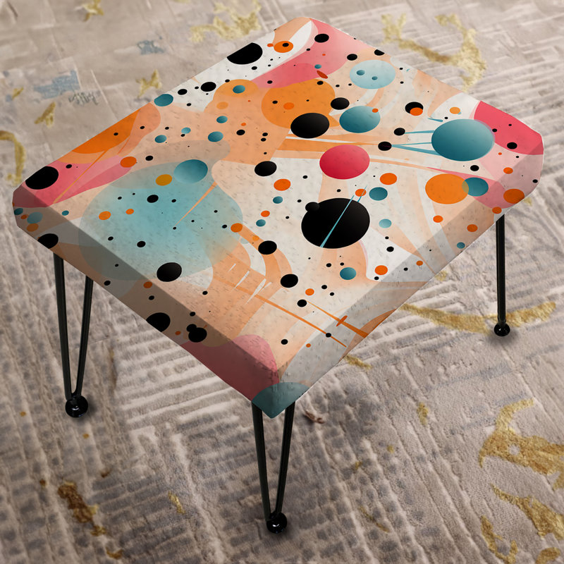 Modern Fusion Motif à pois I - Repose-pieds rectangulaire à pois