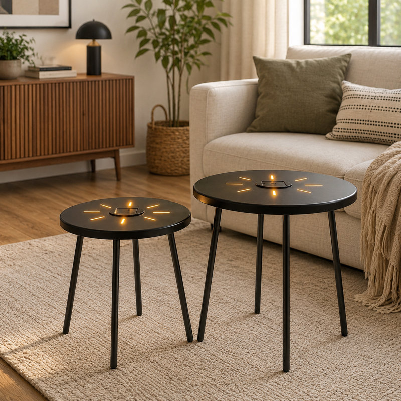 Ensemble de 2 tables d'appoint Borvane