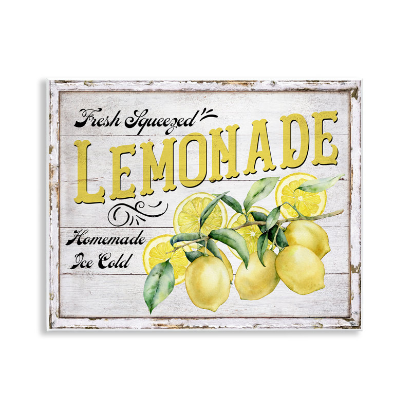  «Fresh Squeezed Lemonade», plaque murale par Creatif Belle