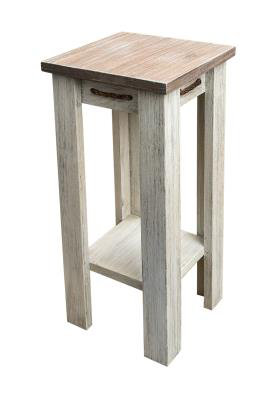 Stain All Wood Drink Table with Knotted Rope Accent by Gracie Oaks