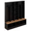 Arbre d'entrée 4 en 1 avec banc de rangement, armoire à chaussures minimaliste avec rangement et tablettes cubiques, portemanteau avec 8 crochets-1913816756