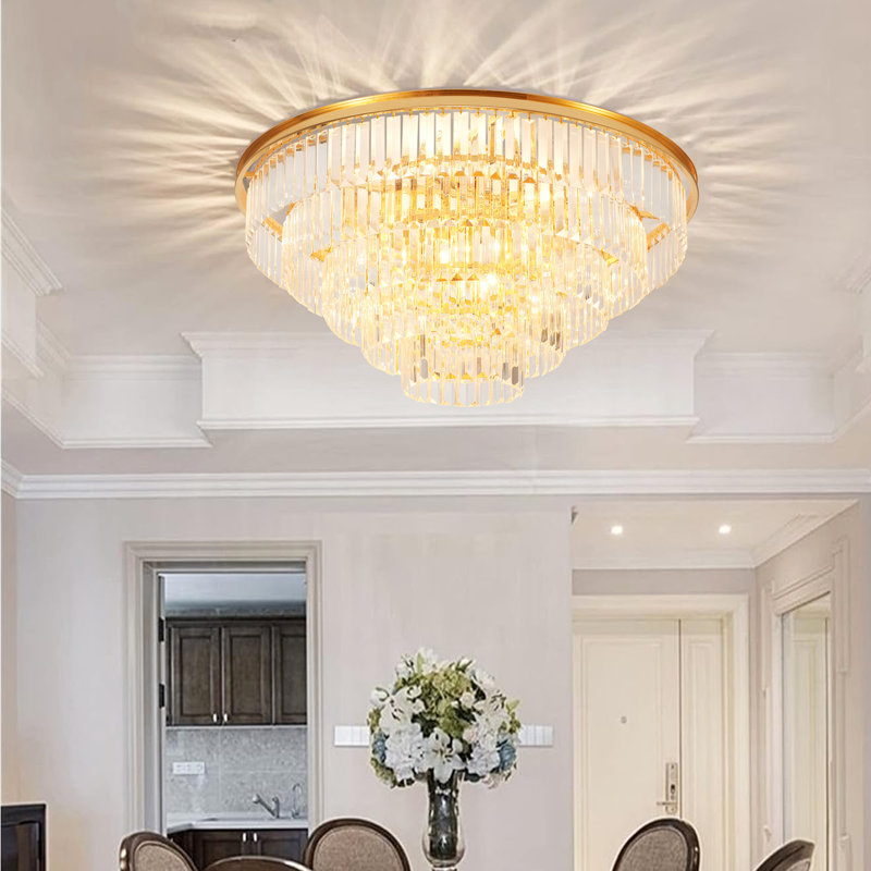 Lustre encastré 13 lumières en cristal K9