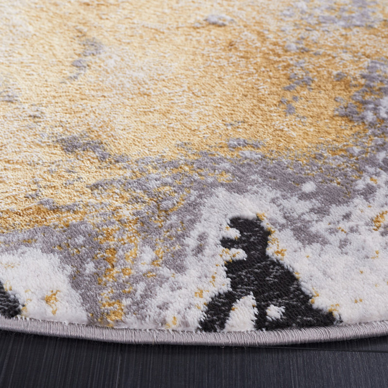 Tapis abstrait Amelia Performance, Rond 6 pi 7 po