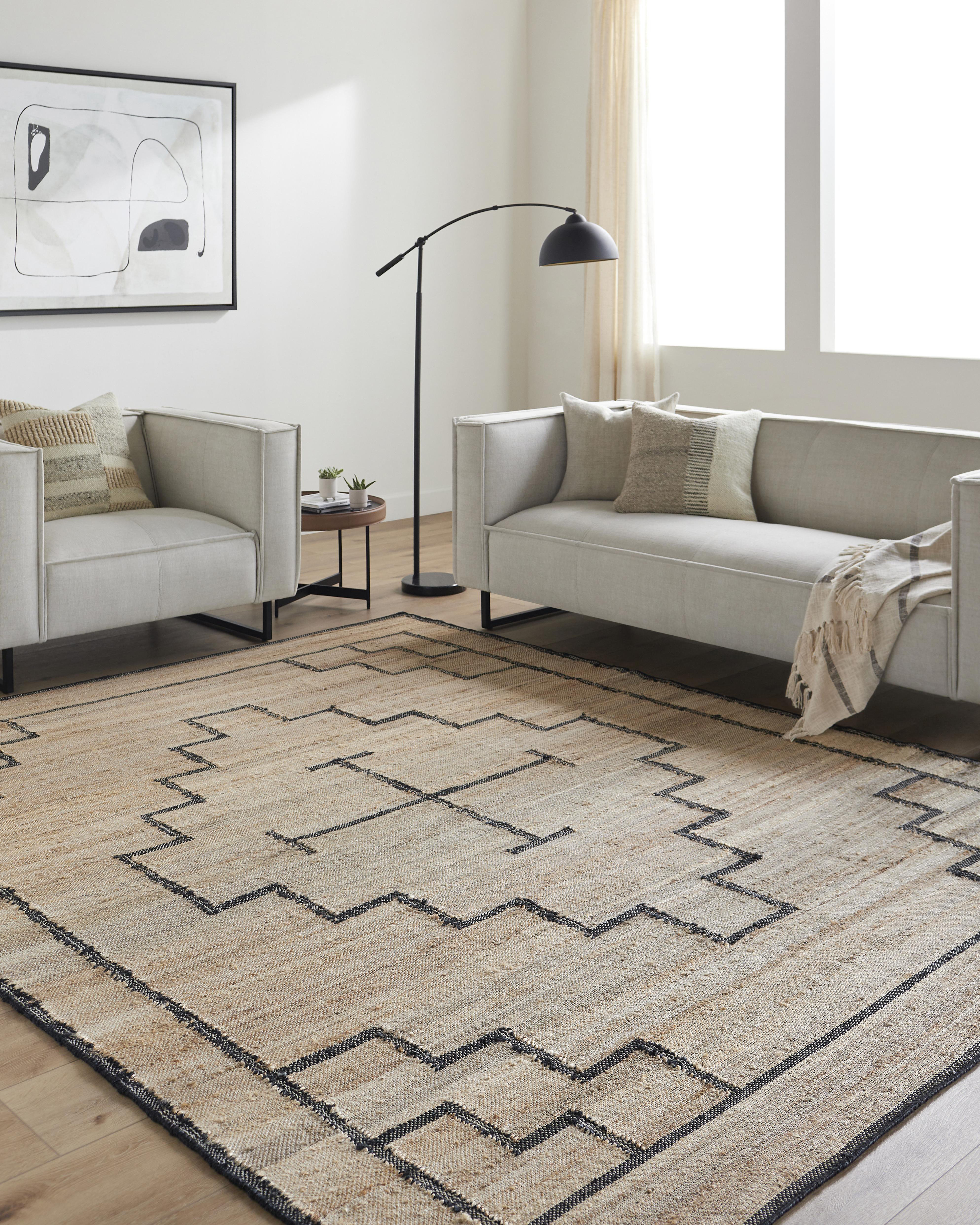 Latitude Run® Rectangle Oriental Hand Tufted Jute Area Rug in Brown | Wayfair