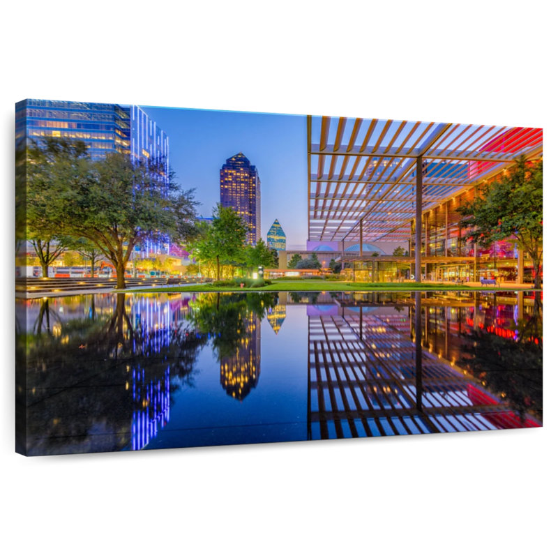 Paysage urbain du centre-ville de Sireci Dallas, H 8 po x l 12 po