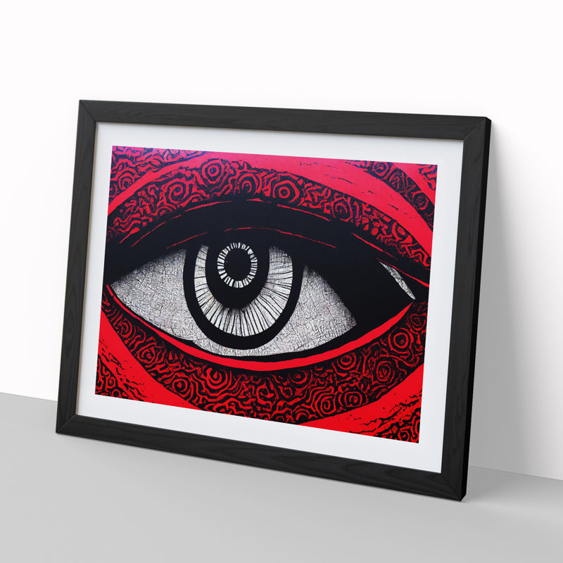 Human Eye Abstract - Single Picture Frame Print, 46cm H x 64cm W x 2cm D, Black Framed