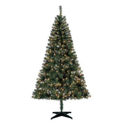 Lighted Artificial Pine Christmas Tree