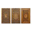 "Vieille porte en bois sculpté", 3 pièces sur toile-1357061166-1357061165