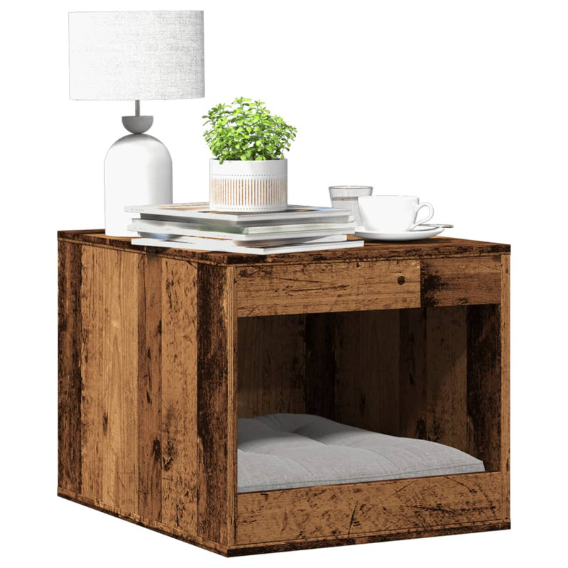 Engineered Wood Litter Box Enclosure, Old Wood