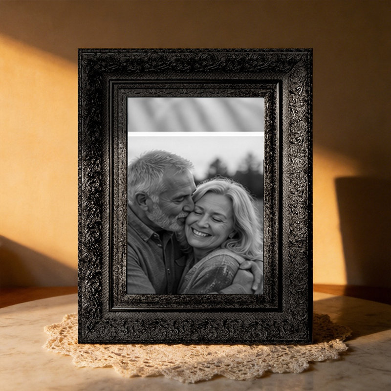 Cadre photo 5 pièces x 5 "noir 5" pour décoration intérieure, Noir, 1, L 5 po x H 7 po