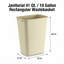 Poubelle rectangulaire en plastique 10 gallons | Ensemble de 5-132255303