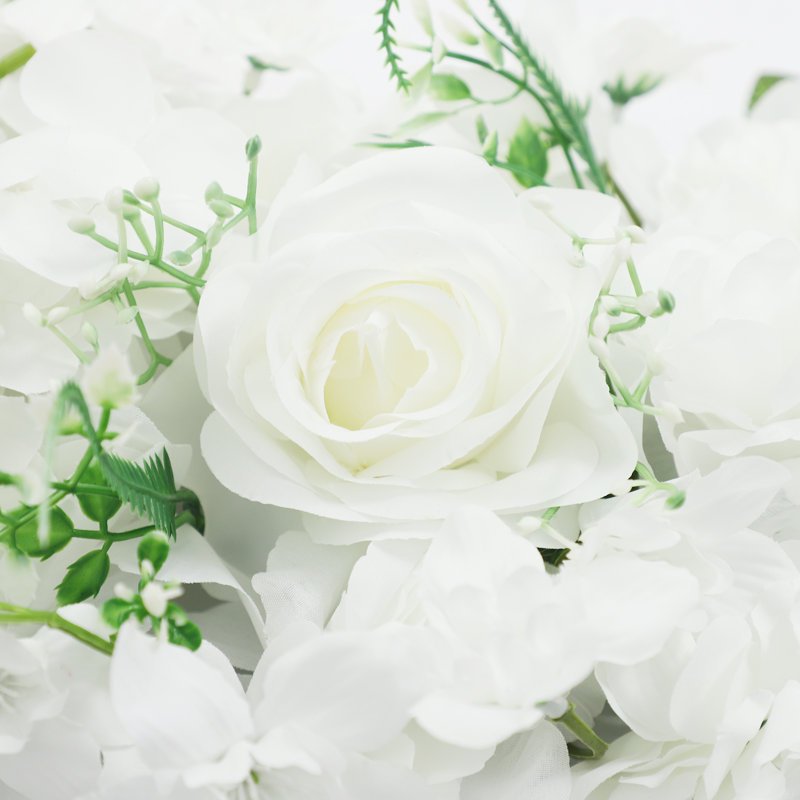 Ensemble de 6 panneaux muraux rose Dahlia, Blanc