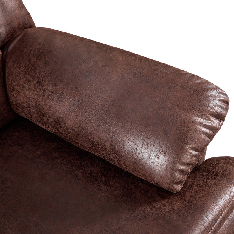 Fauteuil inclinable manuel pivotant 35,8 po, Brun-roux