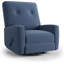 Fauteuil oscillant pivotant à 360 °, fauteuil de chambre de bébé en velours côtelé pour petits espaces, bleu foncé-90693204