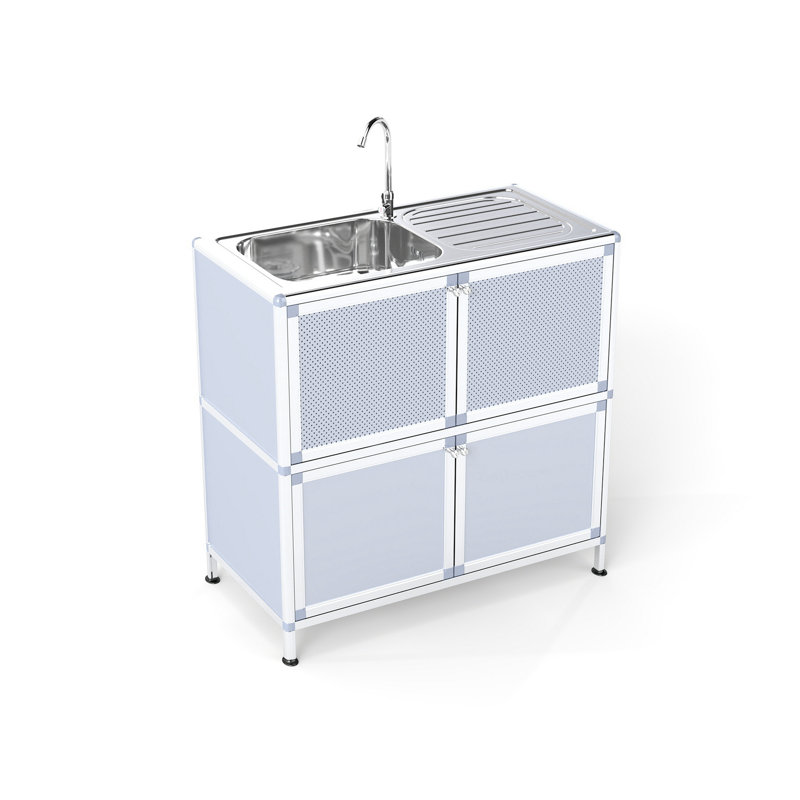 Évier utilitaire avec armoire, Argent