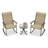 3 PCS Patio Rocker Set with High Backrest & Wood-Plastic Tabletop Coffee Table