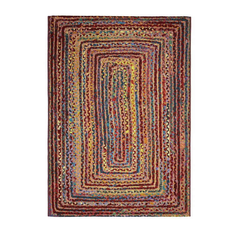Geometric Jacquard Indoor / Outdoor Area Rug, Rectangle 120 x 170 cm