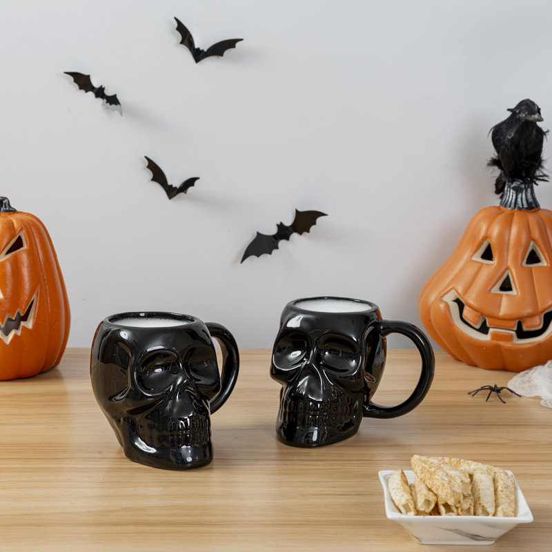 Halloween Skull Head Mugs Coffee Cups