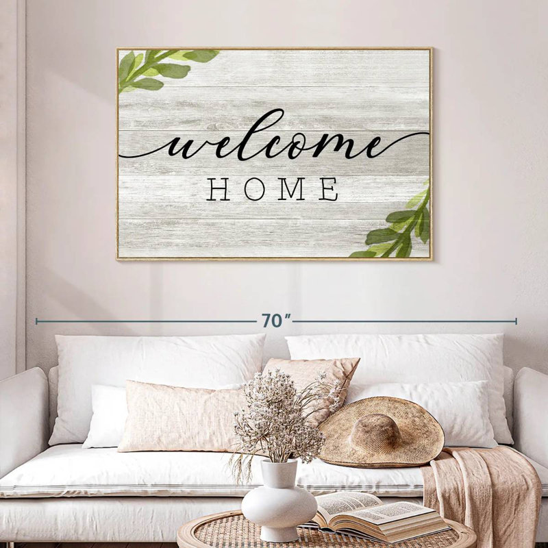 Plaque murale rustique, Cadre flottant en bois naturel, 46 po x 31 po