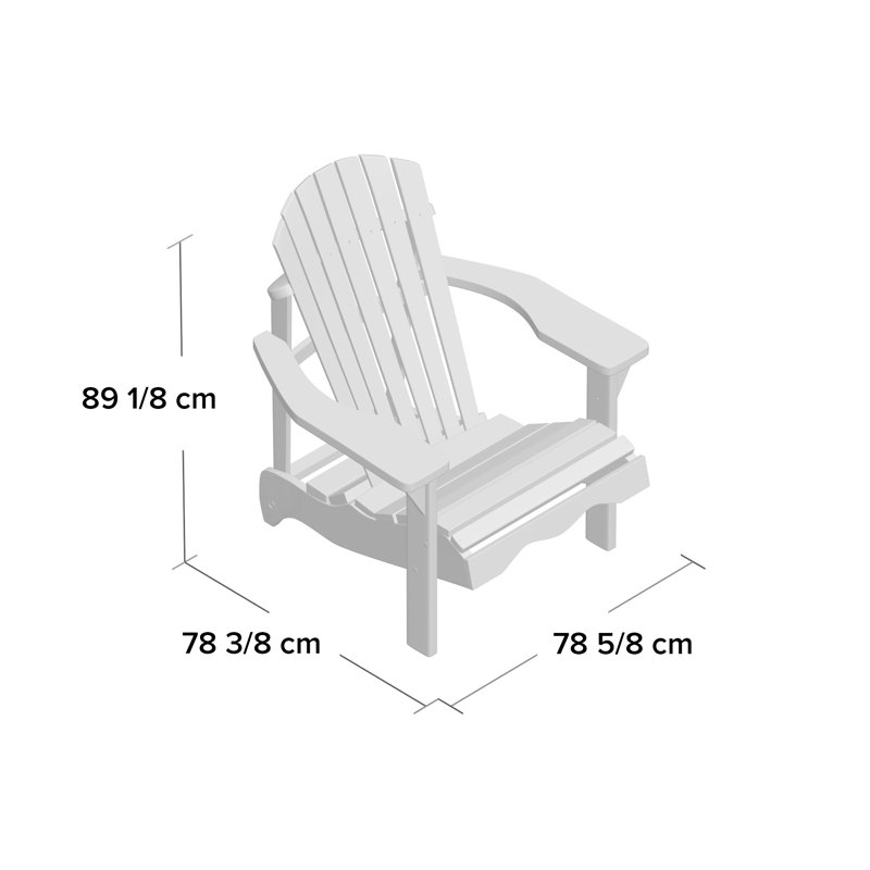 Osprey Pine Outdoor Adirondack Chair, Grey/Brown/Blue