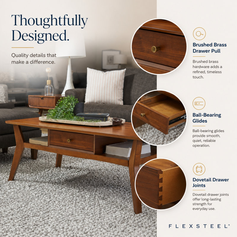 Ludwig Solid Wood Single Coffee Table