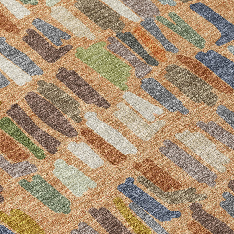 Machine Washable Indoor/Outdoor Kesler ACN2377 Stripes Rug, Rectangle 5' x 7'6"